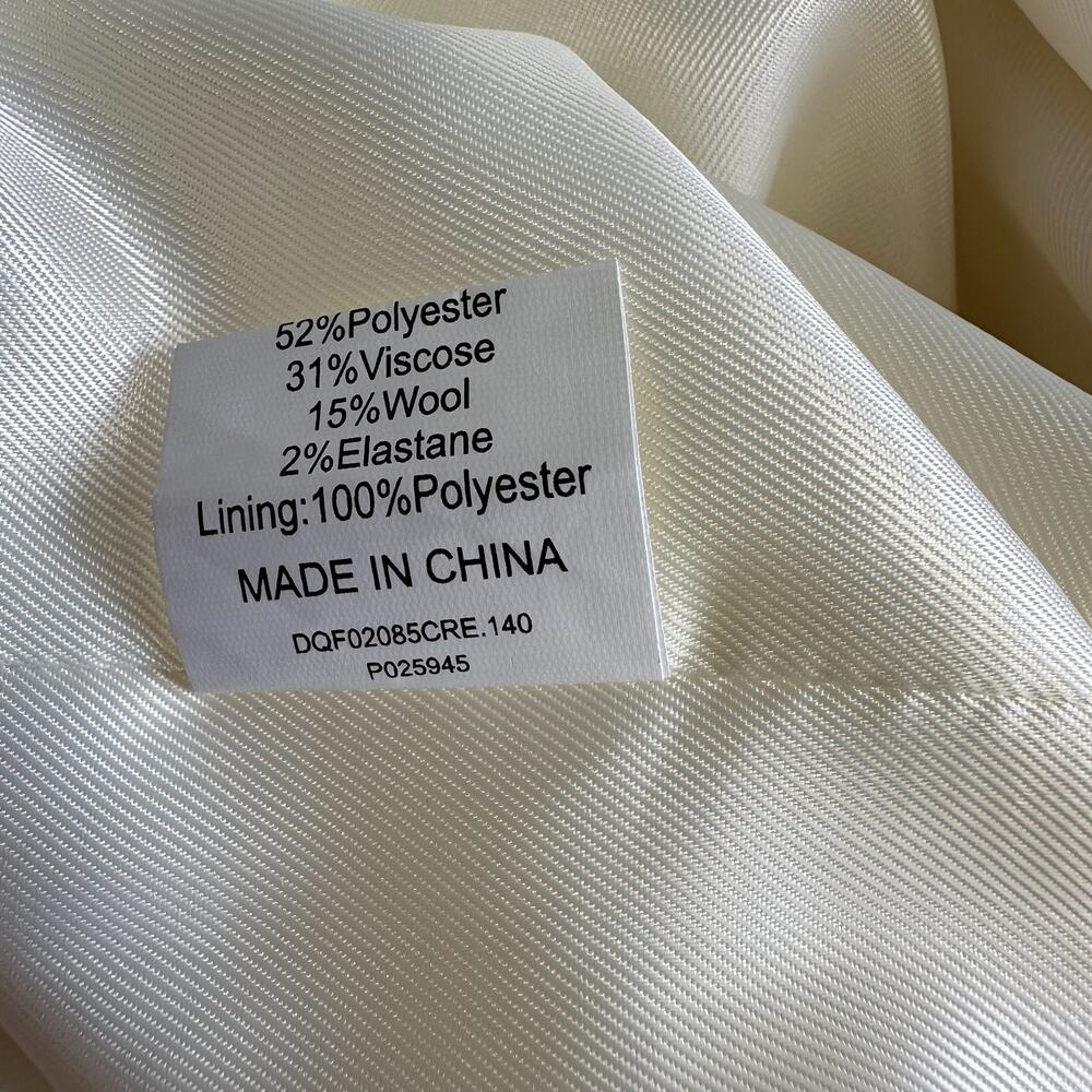 DISSH Structured‎ Shirt Jacket Cream Button Front Overshirt Women's US 8 - Picture 9 of 10